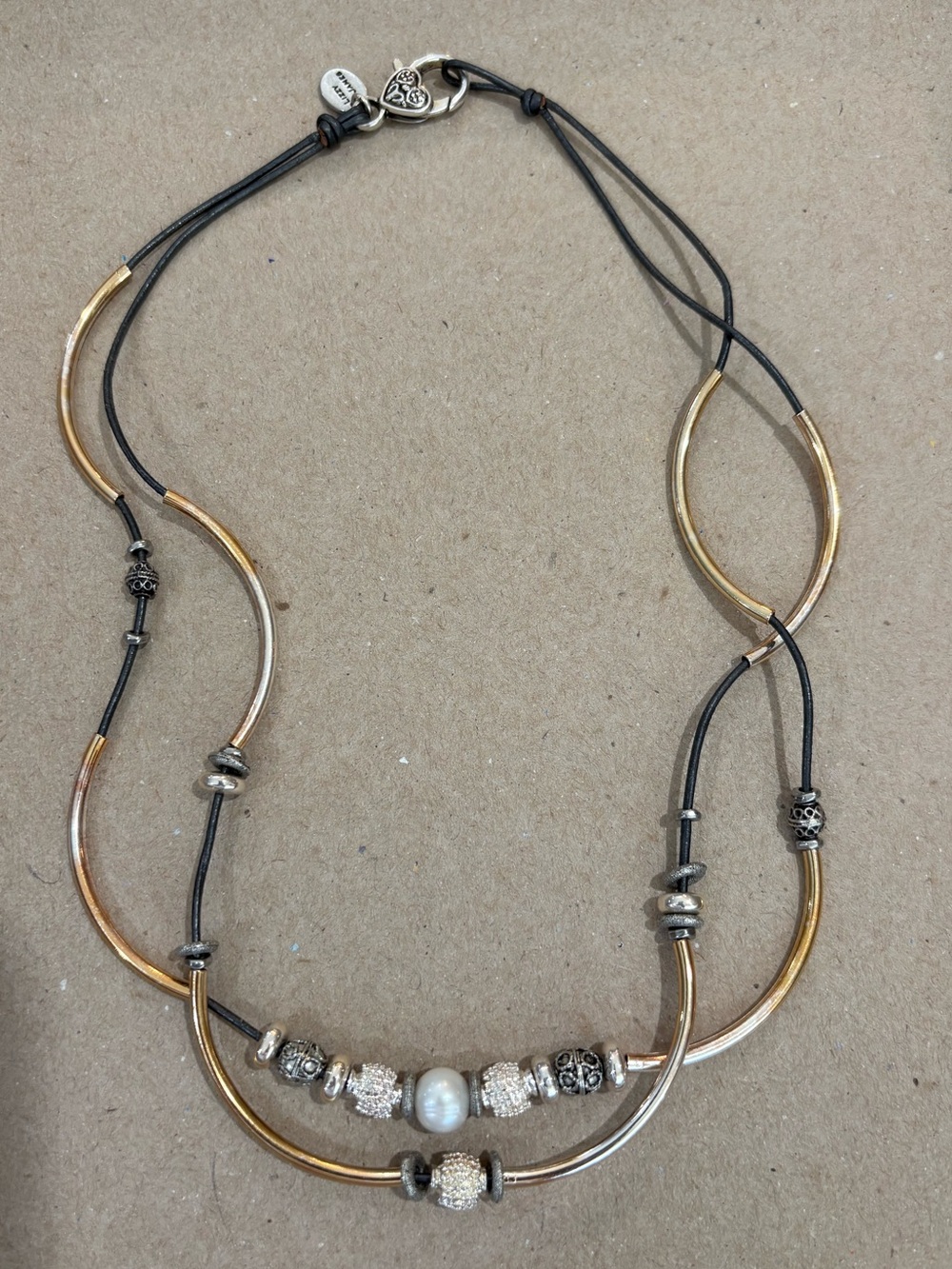 Lizzy James Freshwater Pearl Leather Wrap Bracelet or Necklace